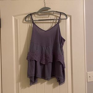 Purple lace tank